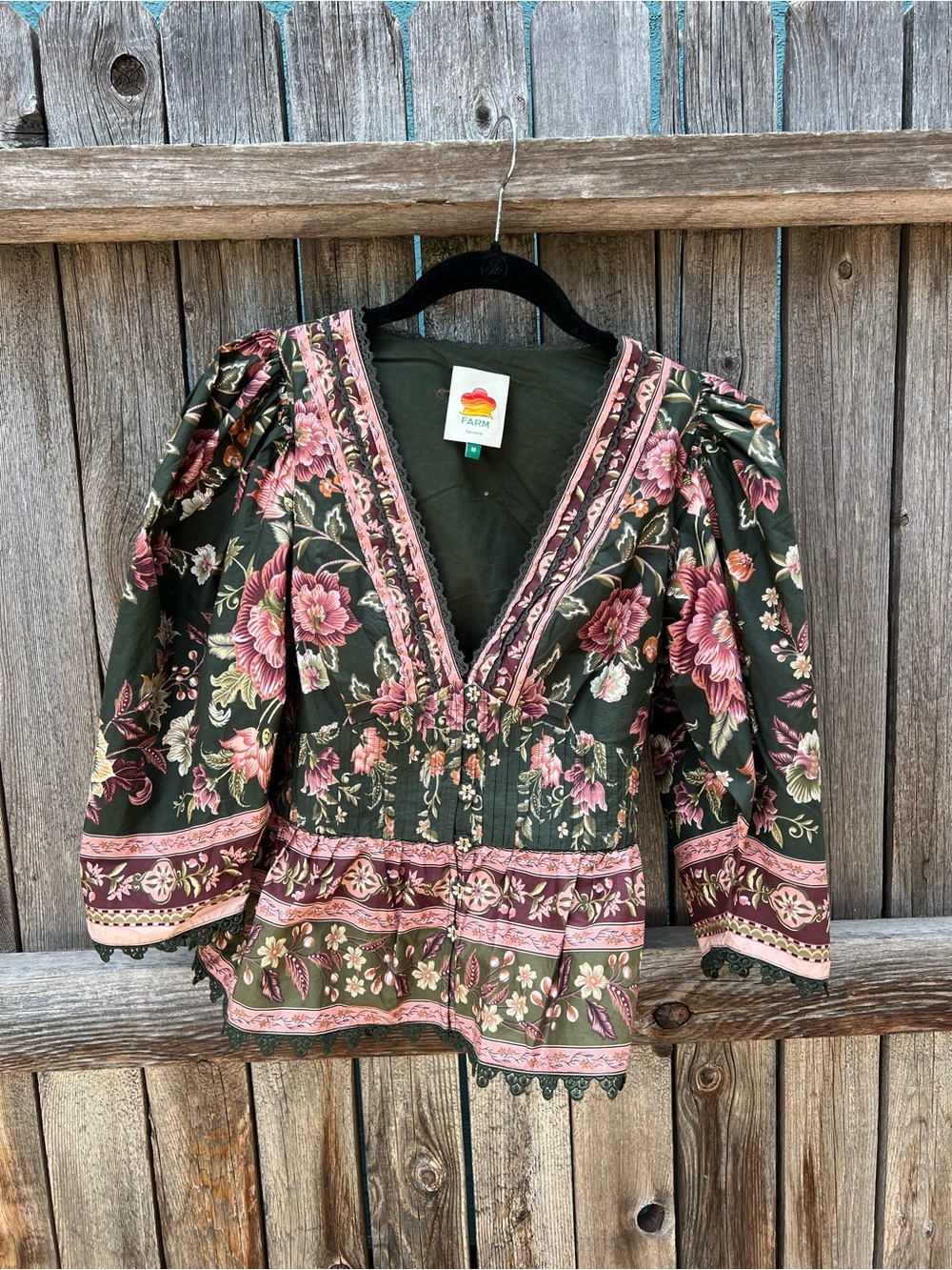 Farm Rio Majestic Garden Peplum Blouse - Picture 6 of 6